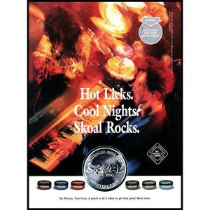 1997 Skoal Tobacco Vintage Print Ad Concert Hot Licks Smokeless Wall Art Decor